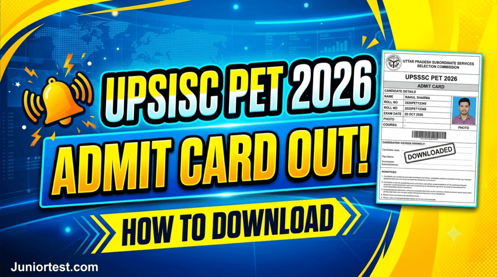 UPSSSC PET Admit Card 2026